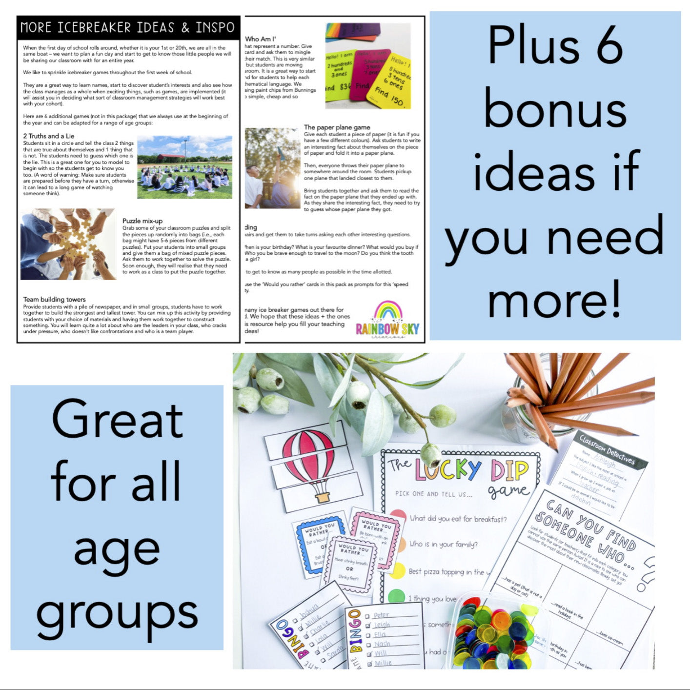 Back to School Ice Breaker Games | Ready-to-print ice-breakers