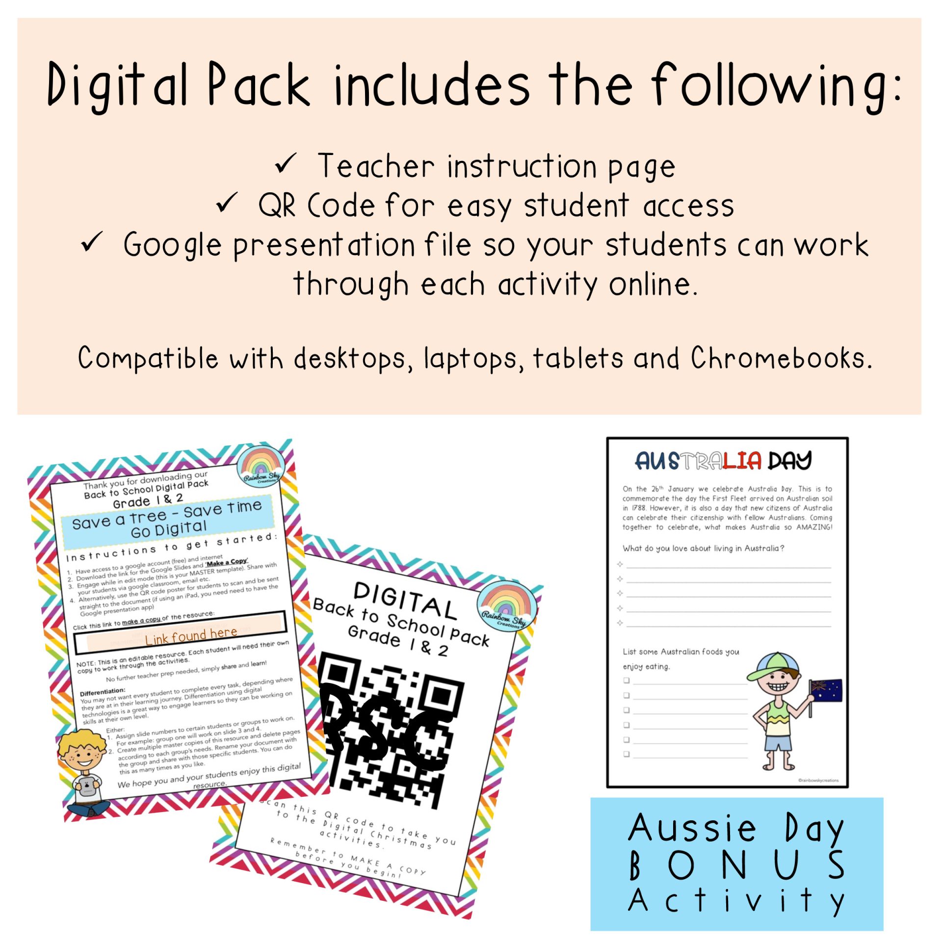 Aussie Back to School Activities | Grade 1 & 2 Australia [Digital]