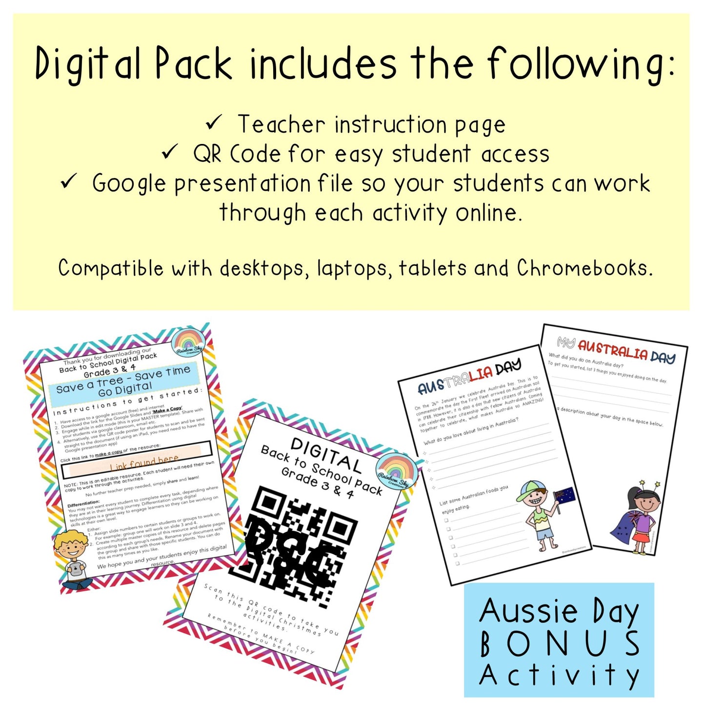 Aussie Back to School Activities | Grade 3 & 4 Australia [Digital]