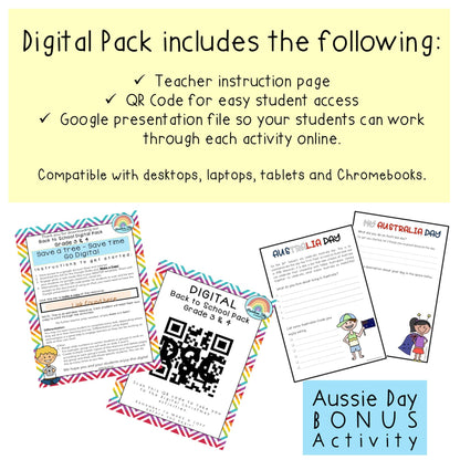 Aussie Back to School Activities | Grade 3 & 4 Australia [Digital]