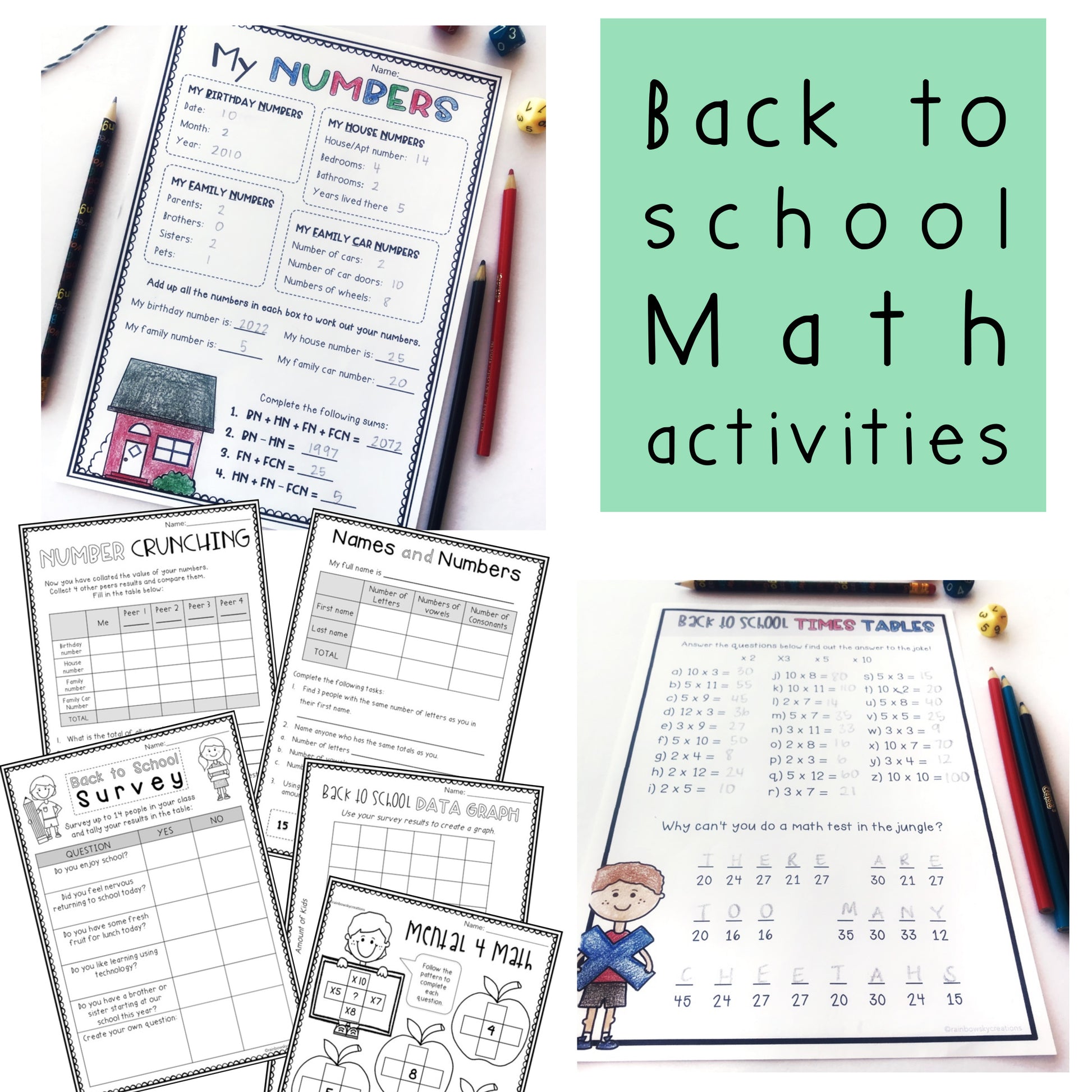 Back to School Activities Pack | Grade 3-4 [Paper] Australia NO PREP