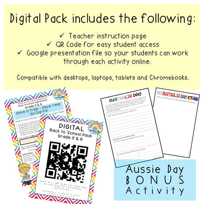 Aussie Back to School Activities | Grade 5 & 6 [Digital]