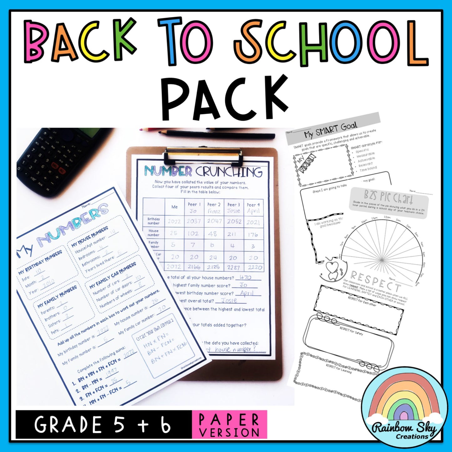 Back to School Activities Pack | Grades 5-6 [Paper]