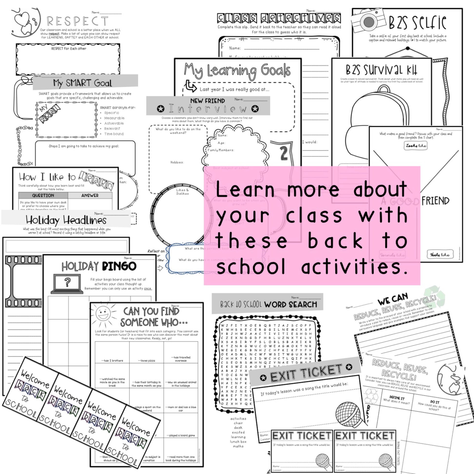 Back to School Activities Pack | Grades 5-6 [Paper]