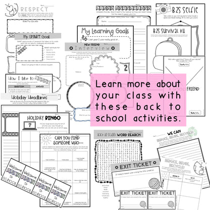 Back to School Activities Pack | Grades 5-6 [Paper]