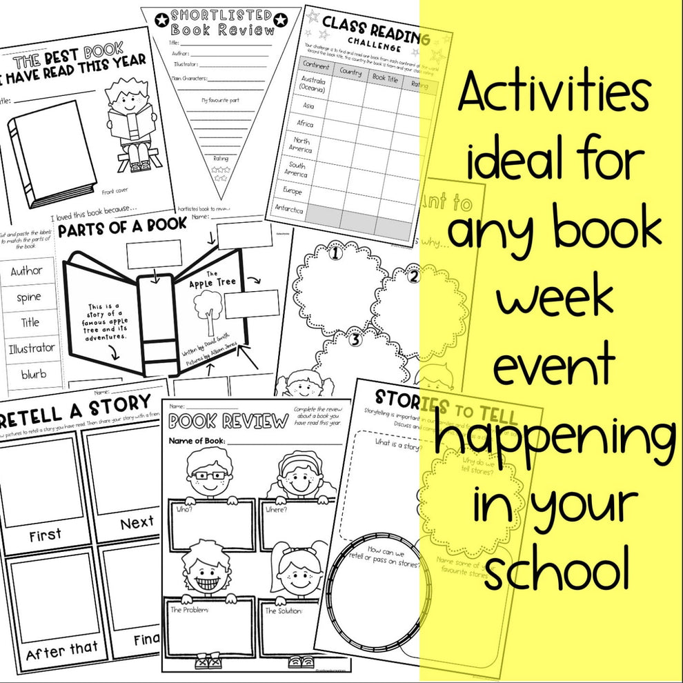 Book Week Reading Activities - World Book Day (Kindergarten - Grade 2 ...