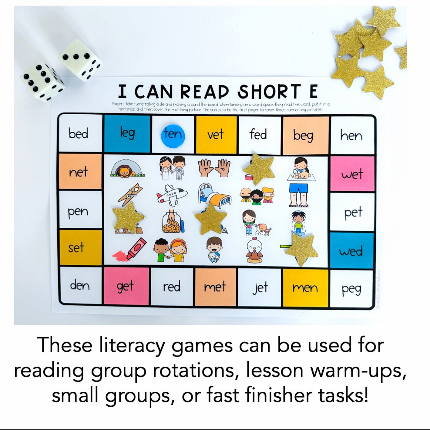 CVC Word Games | Reading Group Activity