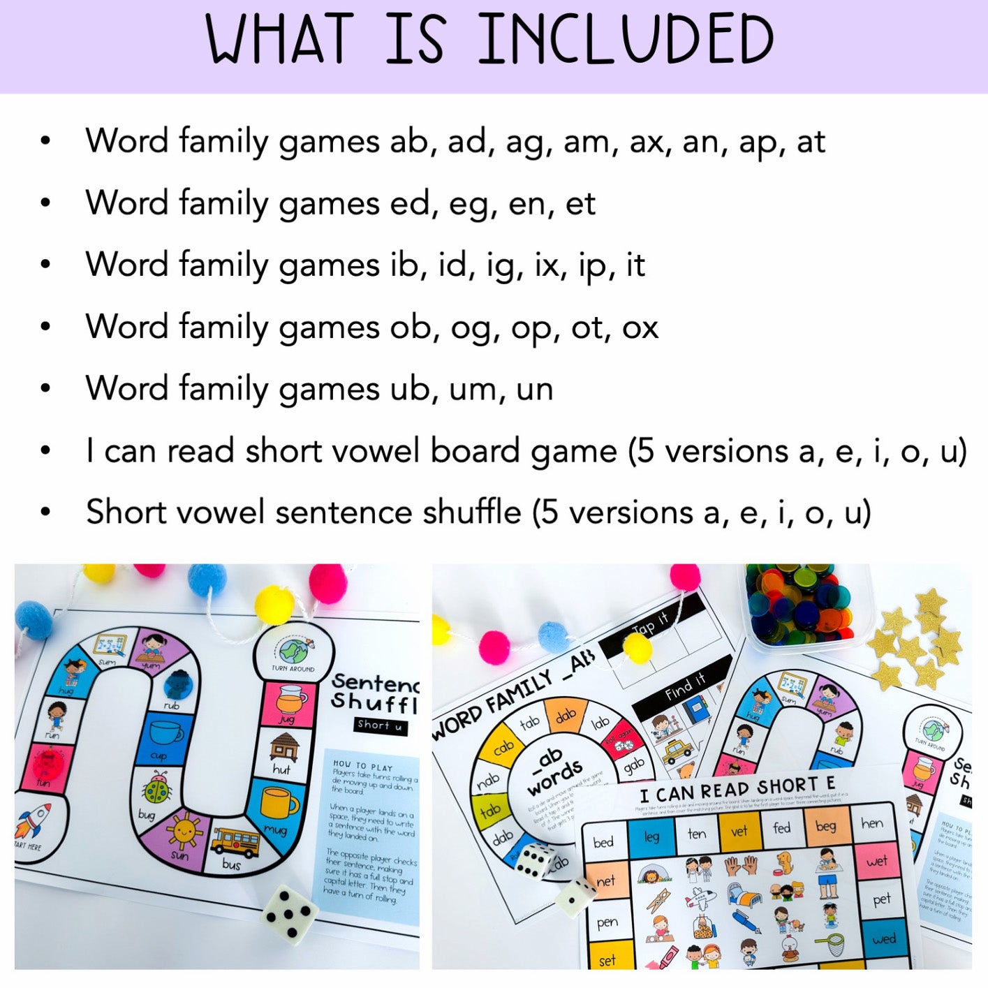 CVC Word Games | Reading Group Activity