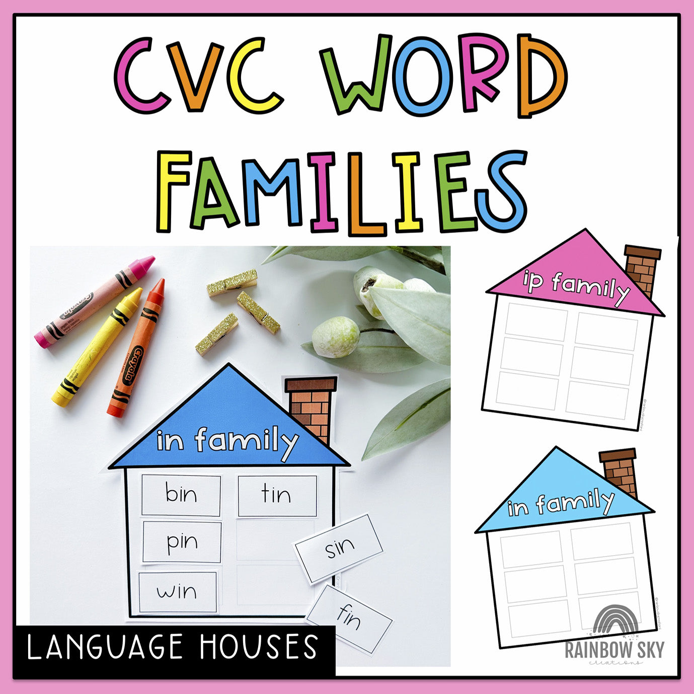 CVC Word Family Game | Kindergarten Language Activity