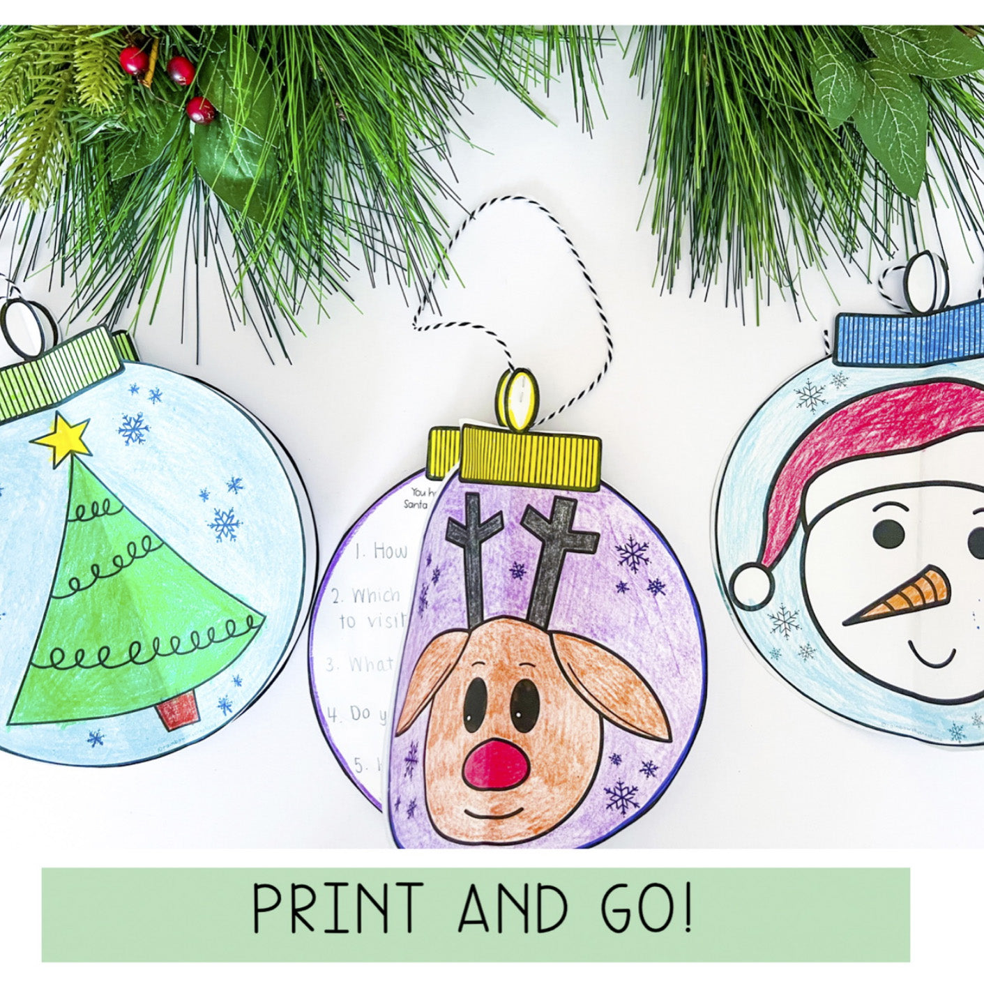 Christmas 3D Craft | Christmas Writing Activity