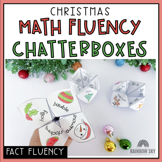 Christmas Math Chatterboxes | December Math Centers | 1st Grade 2nd Grade