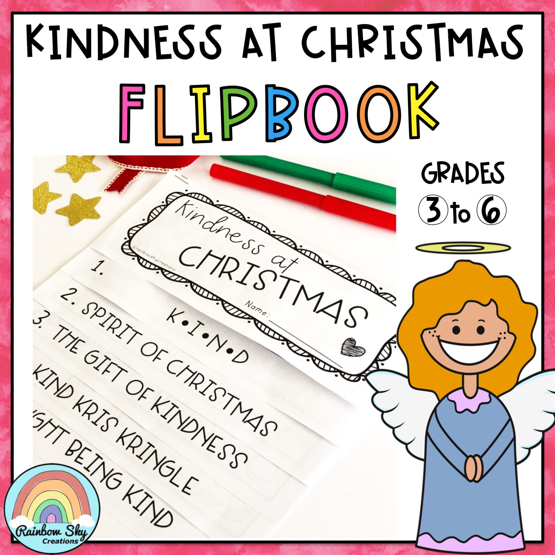 Christmas Kindness Flipbook | Grades 3-6 (End of Year)