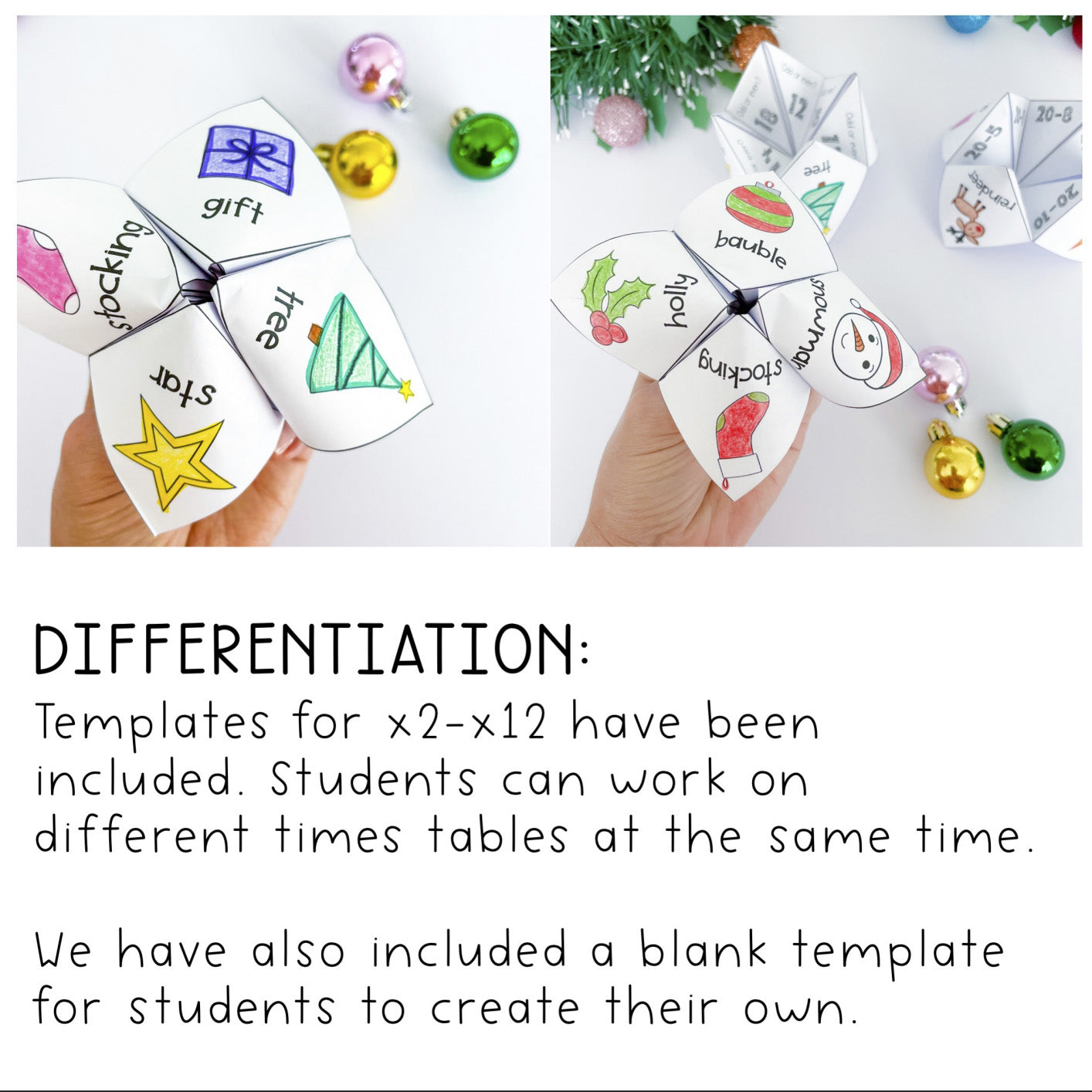 Christmas Times Table Fluency | December Math 3rd Grade 4th Grade