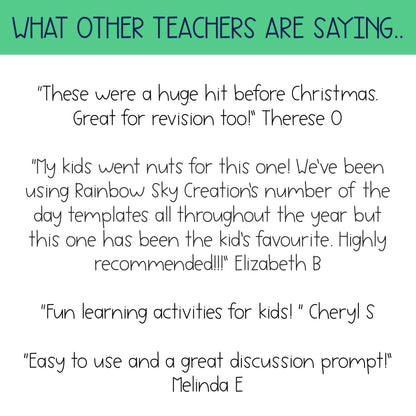 Christmas Number Sense Math Lesson