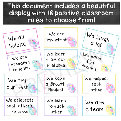 Classroom Rules / Positive Class Rules [Toucan theme]