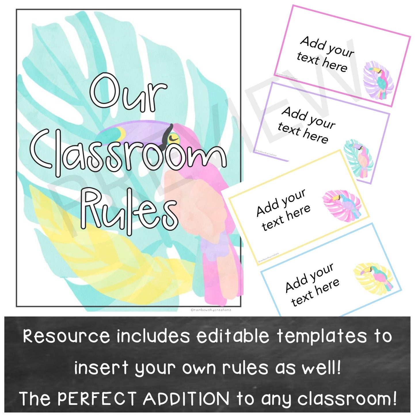 Classroom Rules / Positive Class Rules [Toucan theme]