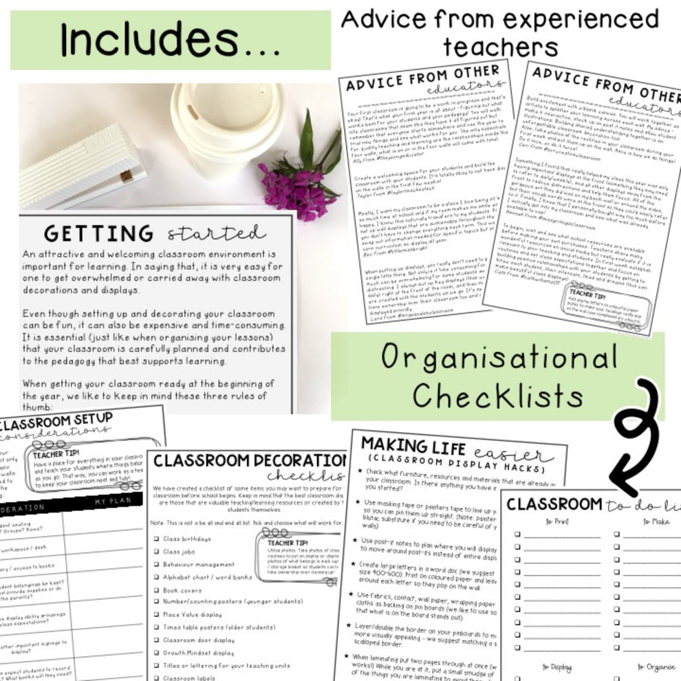 Classroom Guide Examples Classroom Setup Guide - Class Decoration Checklist – Rainbow Sky ...