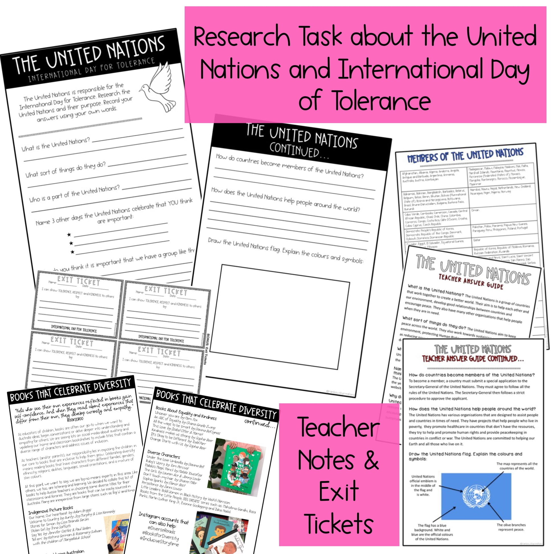 Tolerance & Diversity Activities | International Day for Tolerance SEL | Yr 5-6