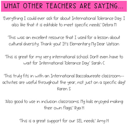 Tolerance & Diversity Activities | International Day for Tolerance SEL | Yr 5-6