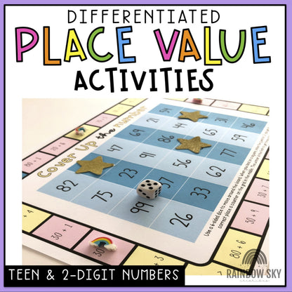 Place Value Worksheets & Games | Differentiated Teen & 2-digit Numbers