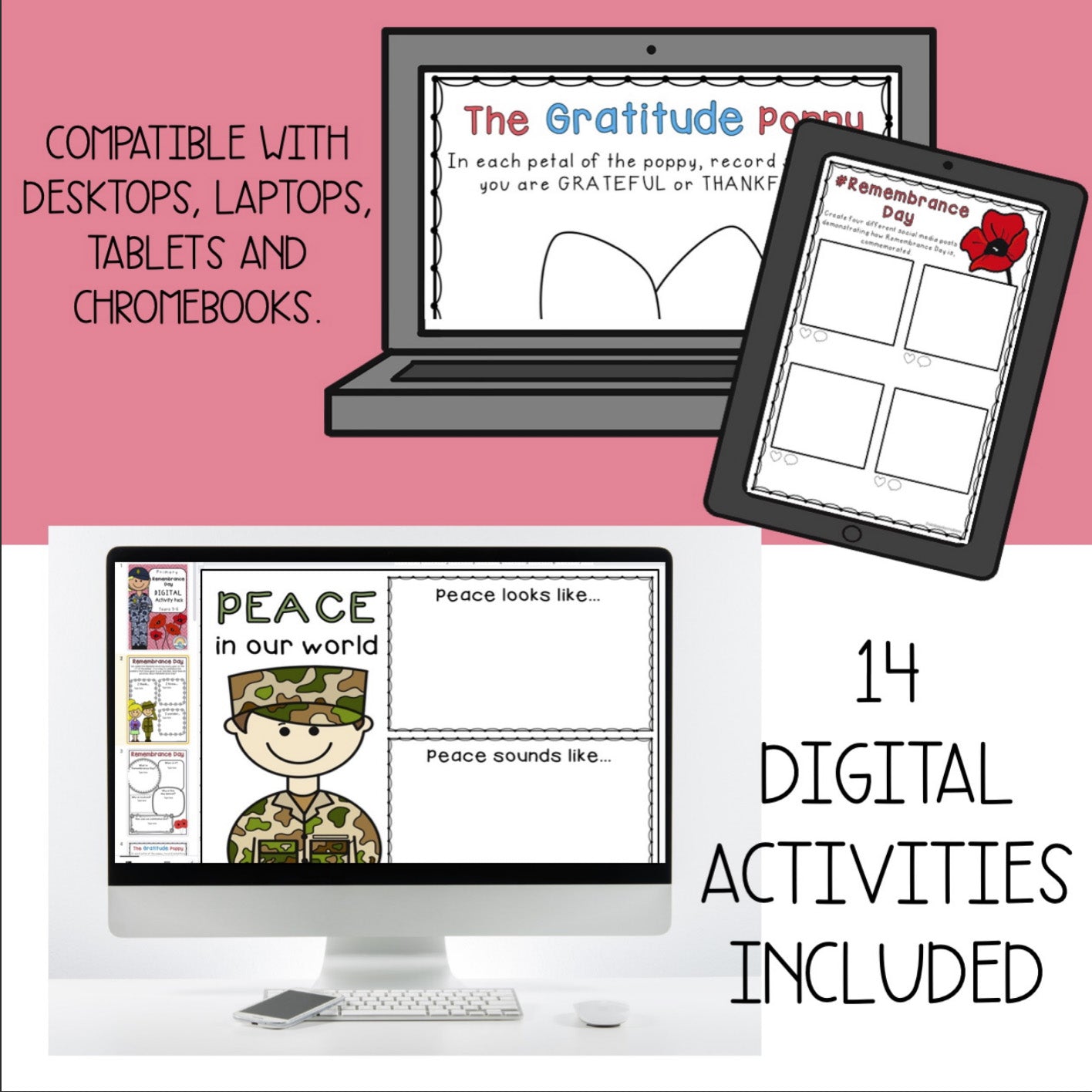 DIGITAL Remembrance Day Activities | Years 3 - 6 | Paperless