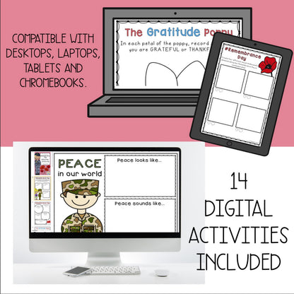 DIGITAL Remembrance Day Activities | Years 3 - 6 | Paperless