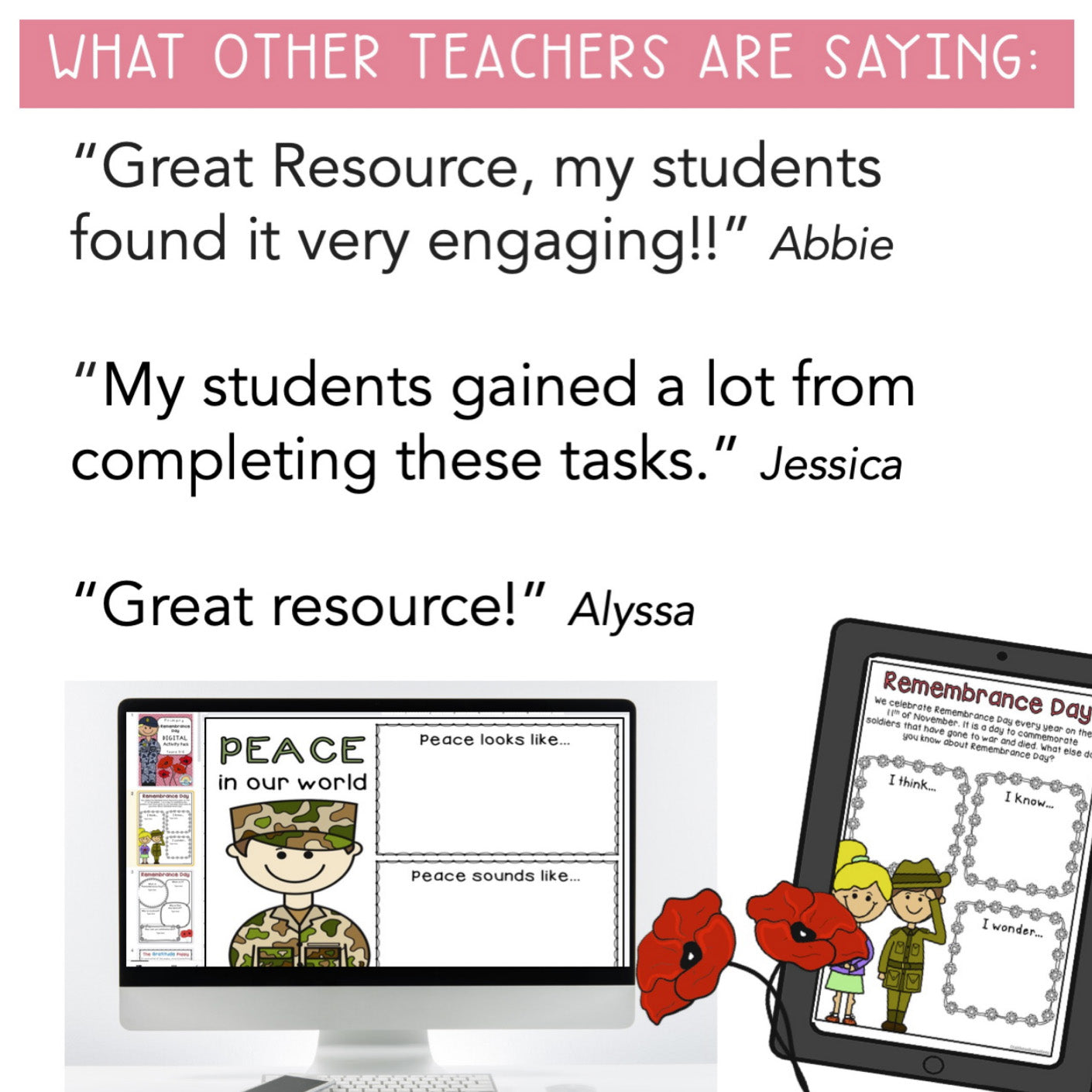 DIGITAL Remembrance Day Activities | Years 3 - 6 | Paperless