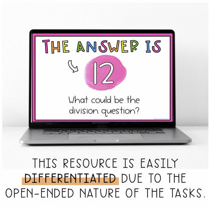 Division Open Ended Problems | Division Fact Math Centers