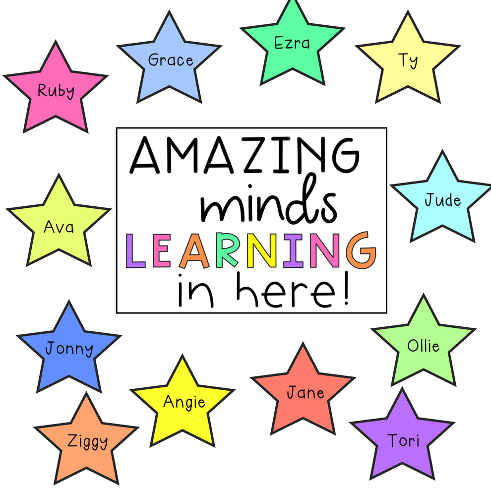 Fun Elearning Door Sign Editable Door Displays - Awesome Learners Door Sign – Rainbow Sky ...
