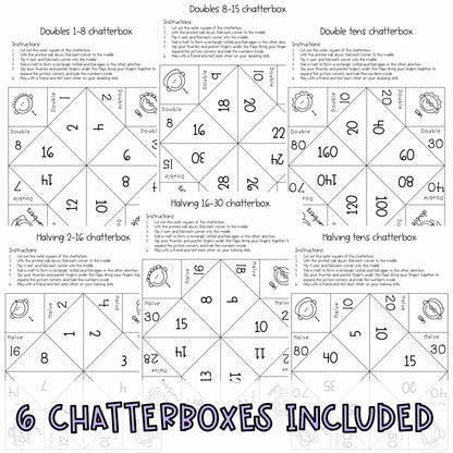 Doubles and Halves Chatterboxes | Doubling Maths Centres