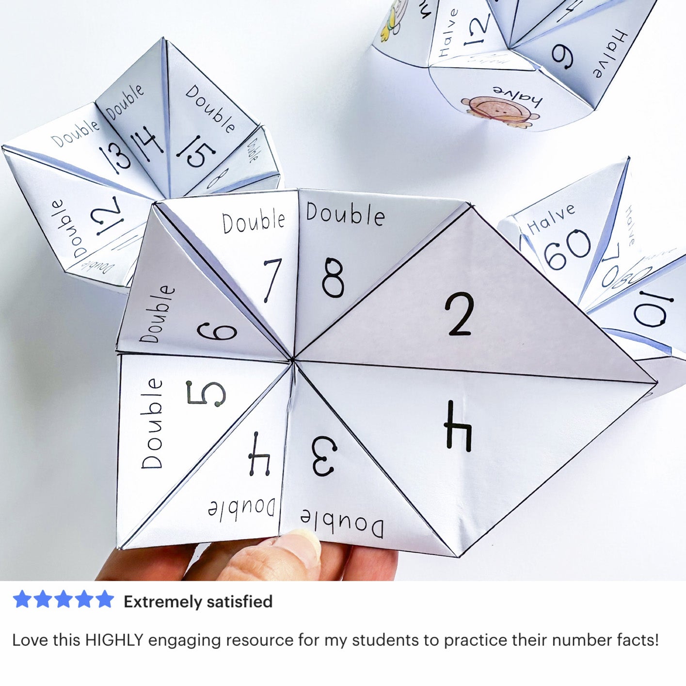 Doubles and Halves Chatterboxes | Doubling Maths Centres