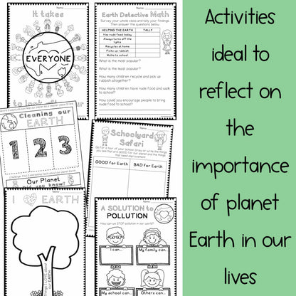 EARTH DAY Pack | Years 1-2 { PAPER & DIGITAL VERSION} Distance Learning