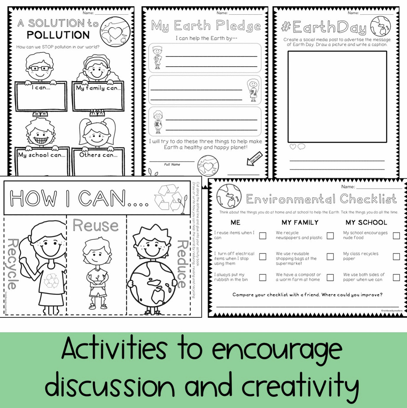 EARTH DAY Pack | Years 1-2 { PAPER & DIGITAL VERSION} Distance Learning