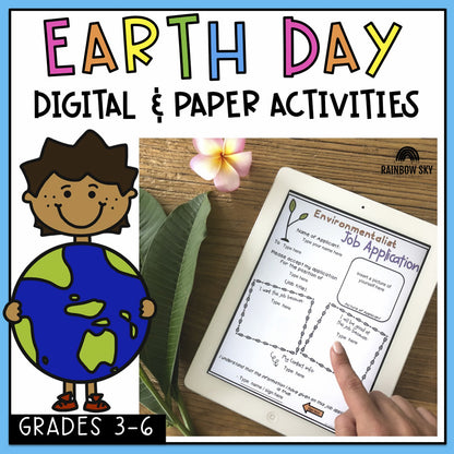 EARTH DAY Pack | Year 3-6 {Paper & Digital VERSIONS} Distance Learning