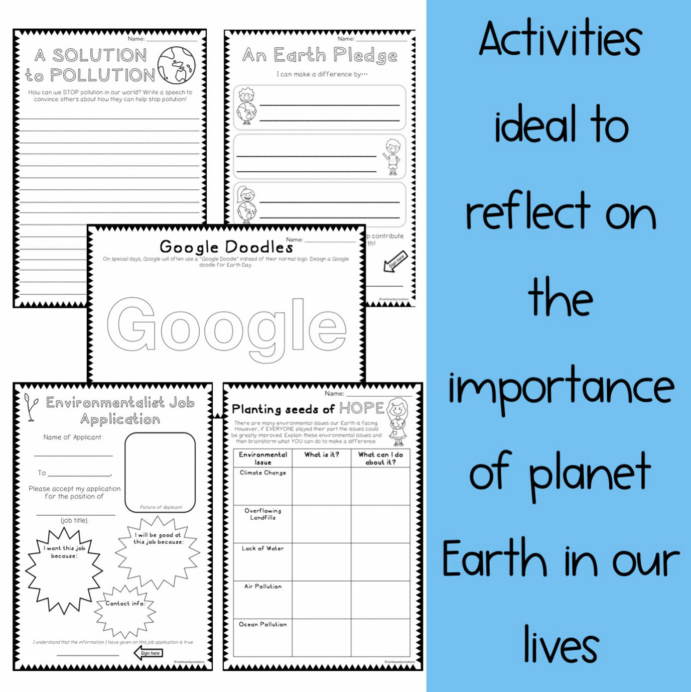 EARTH DAY Pack | Year 3-6 {Paper & Digital VERSIONS} Distance Learning