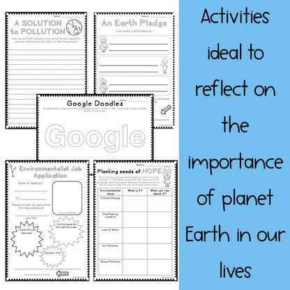 EARTH DAY Pack | Year 3-6 {Paper & Digital VERSIONS} Distance Learning