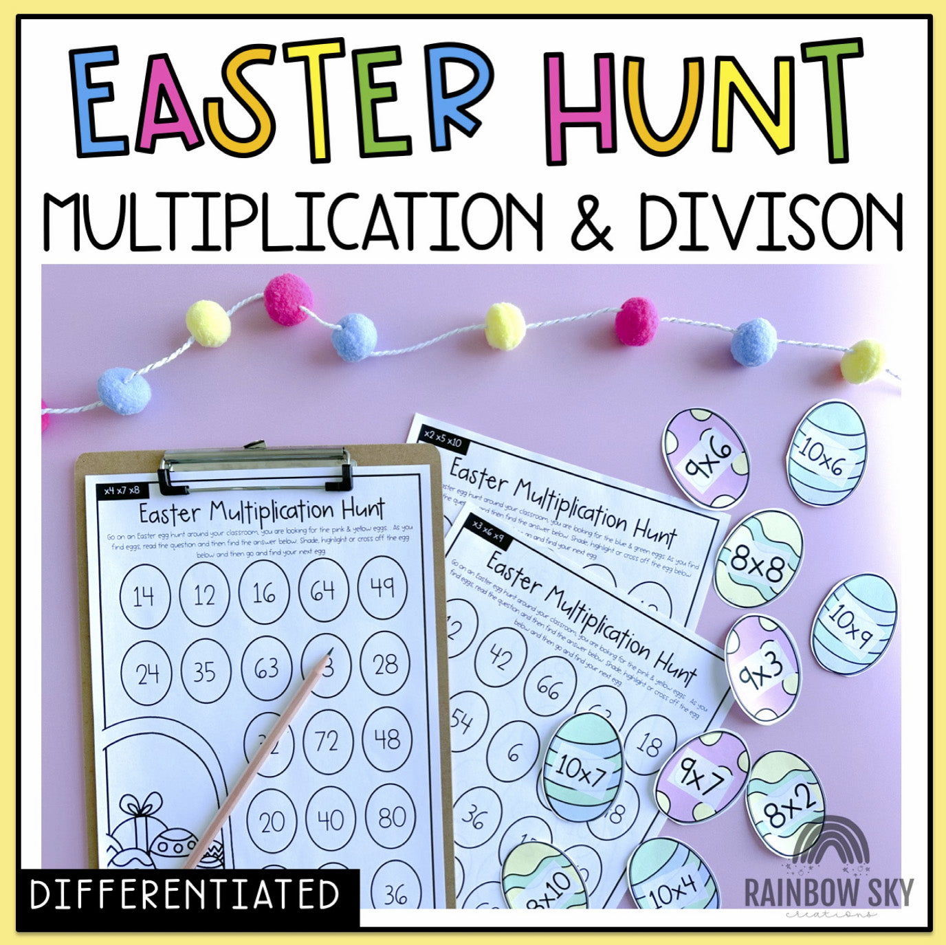 Easter Multiplication & Division Egg Hunt | Easter Math Lesson