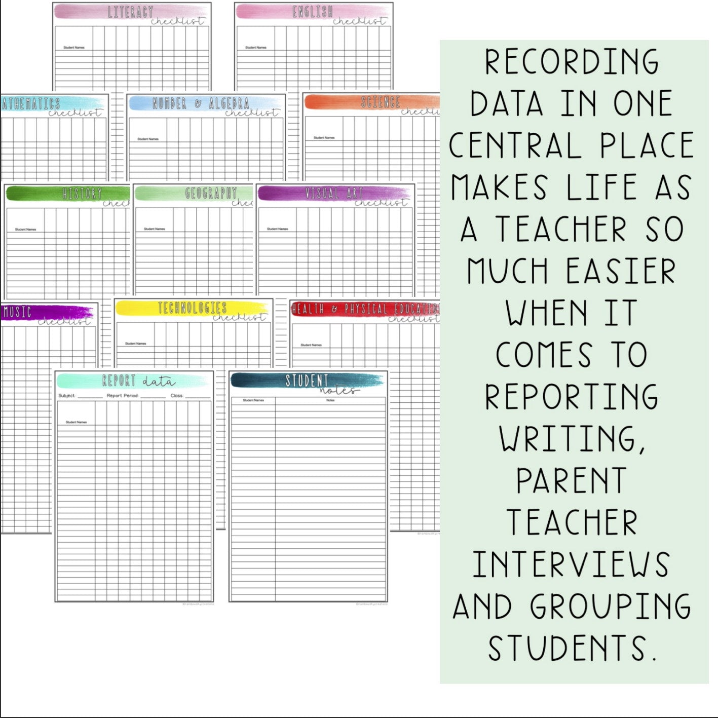 Eucalyptus Teacher Assessment Book | Data Records