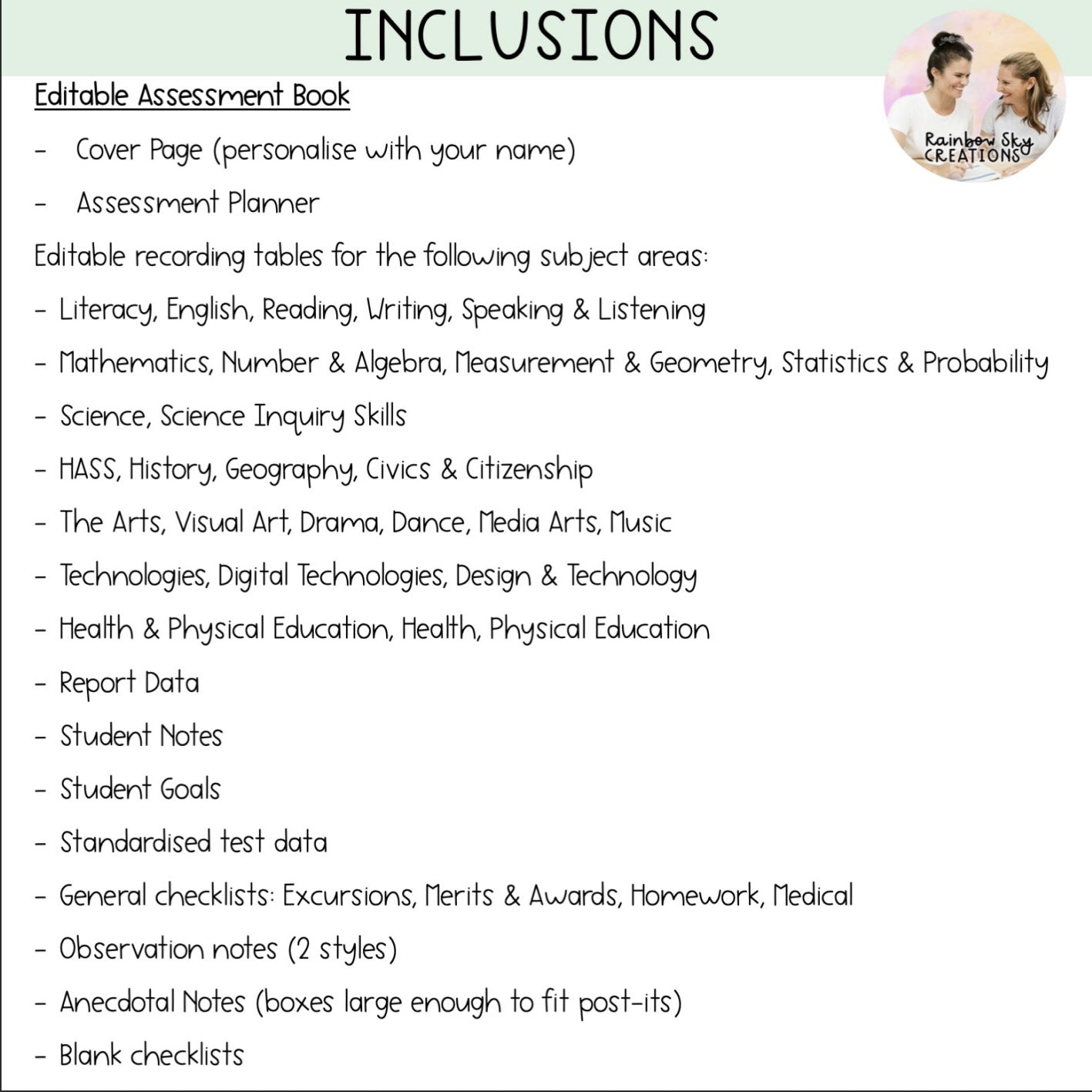 Eucalyptus Teacher Assessment Book | Data Records