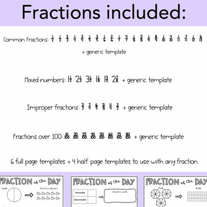 Fraction of the Day | Common fractions, improper fractions, mixed numbers