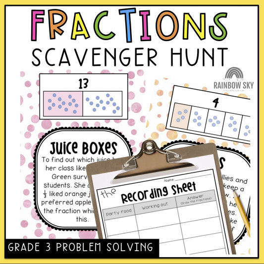 Fractions Investigation | Scavenger Hunt | Grade 3