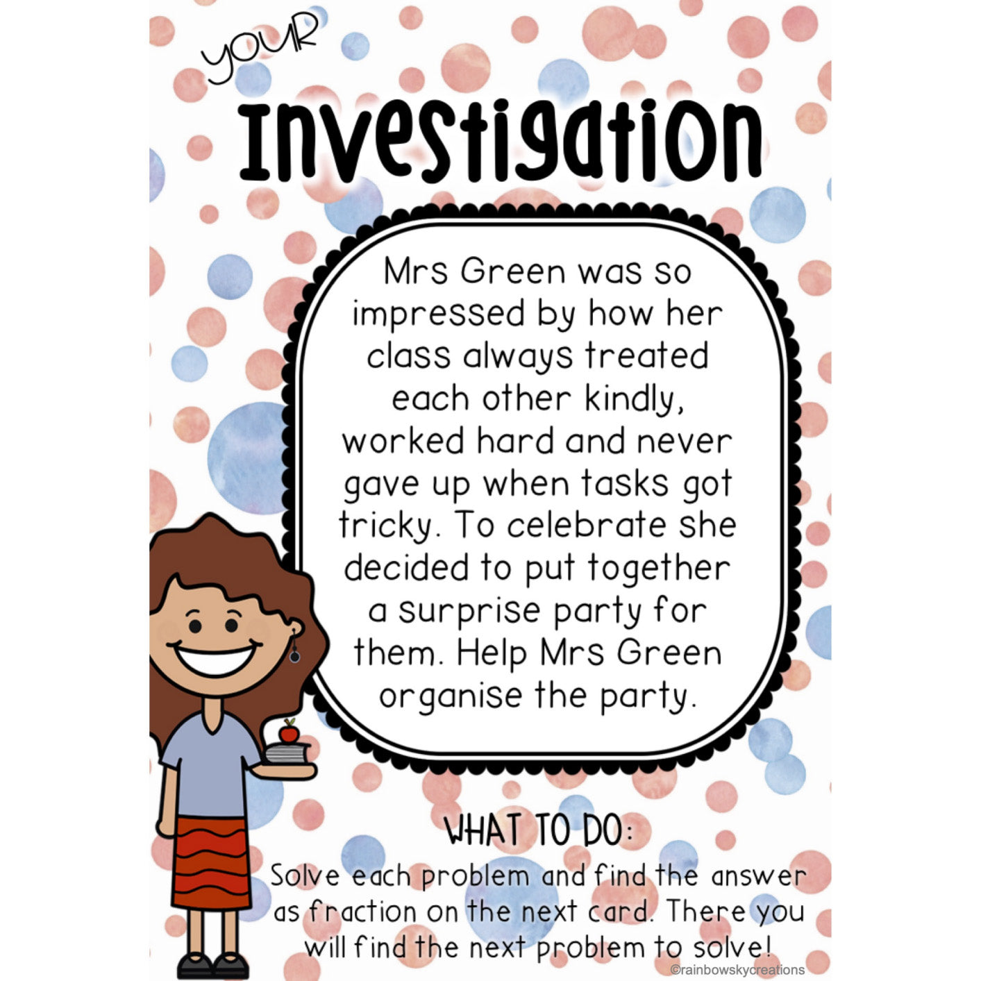 Fractions Investigation | Scavenger Hunt | Grade 3