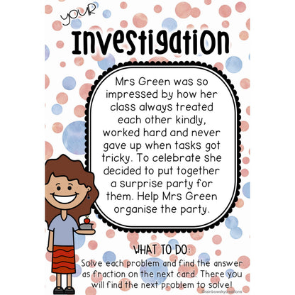 Fractions Investigation | Scavenger Hunt | Grade 3