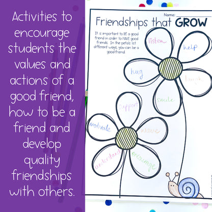 Friendship Activities | International Friendship Day | Grade 1 + 2 [SEL Lessons]