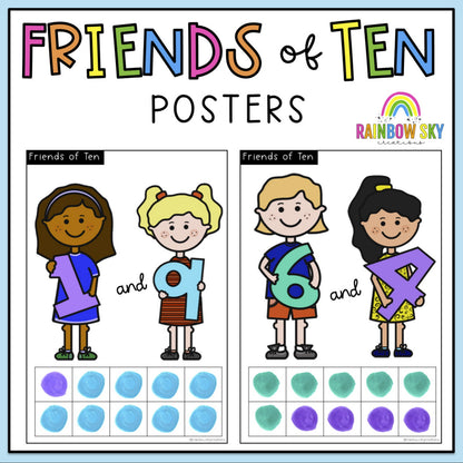 Friends of 10 Posters | Number Bonds Bulletin Board