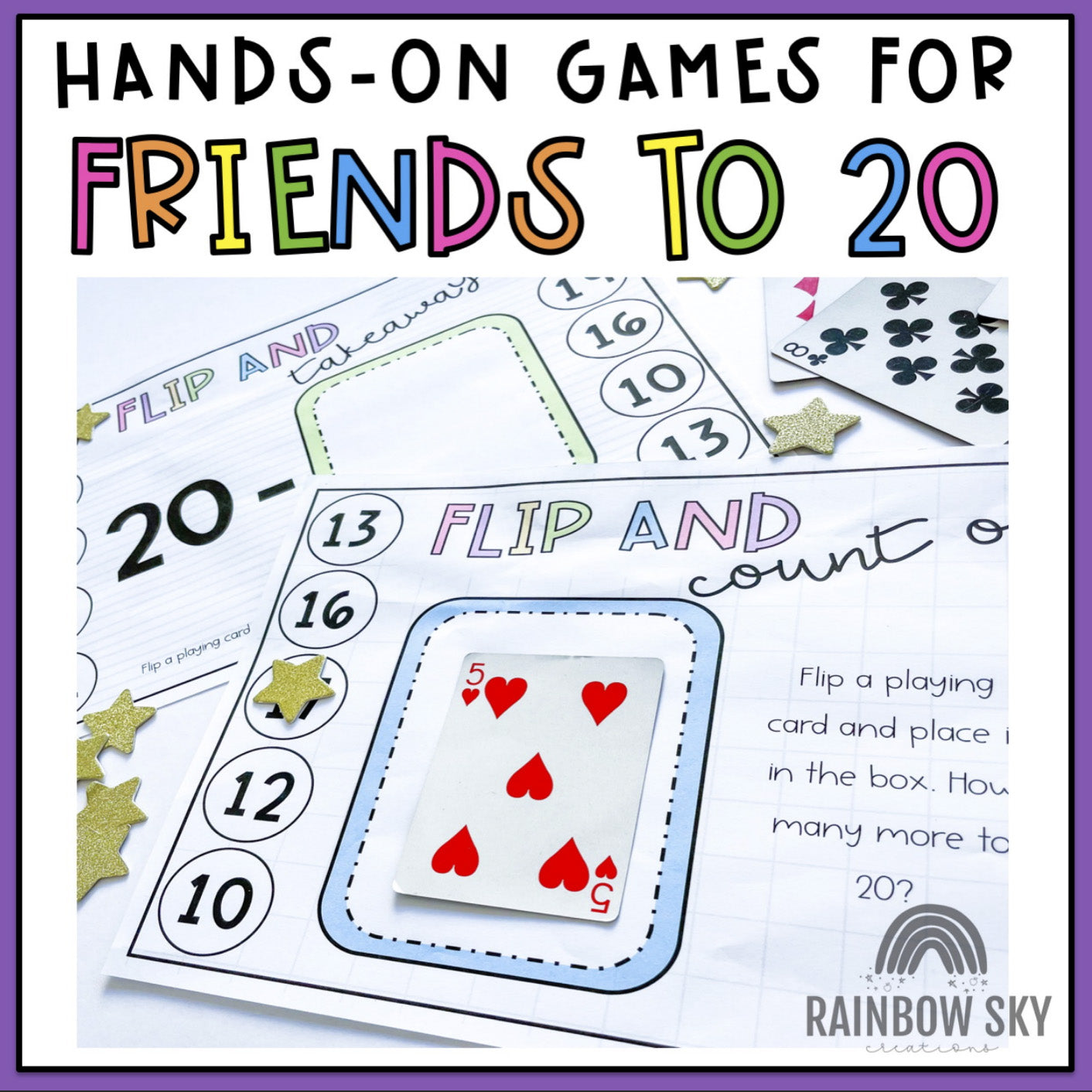 Friends Of 20 Games - Addition & Subtraction Math Centres – Rainbow Sky ...