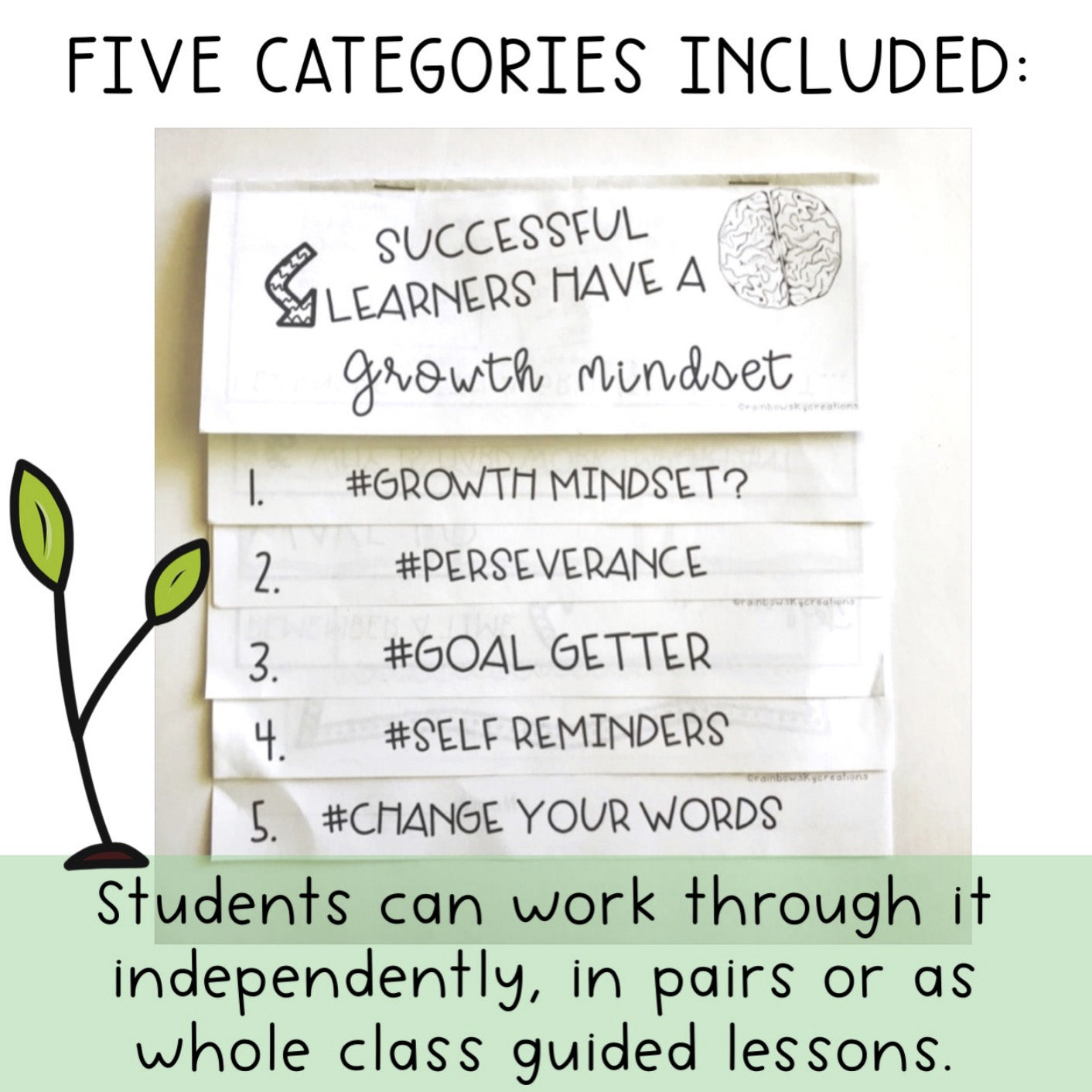 Growth Mindset Flipbook | Upper Elementary