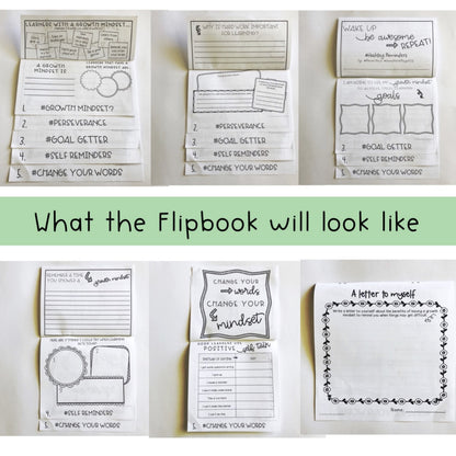 Growth Mindset Flipbook | Upper Elementary