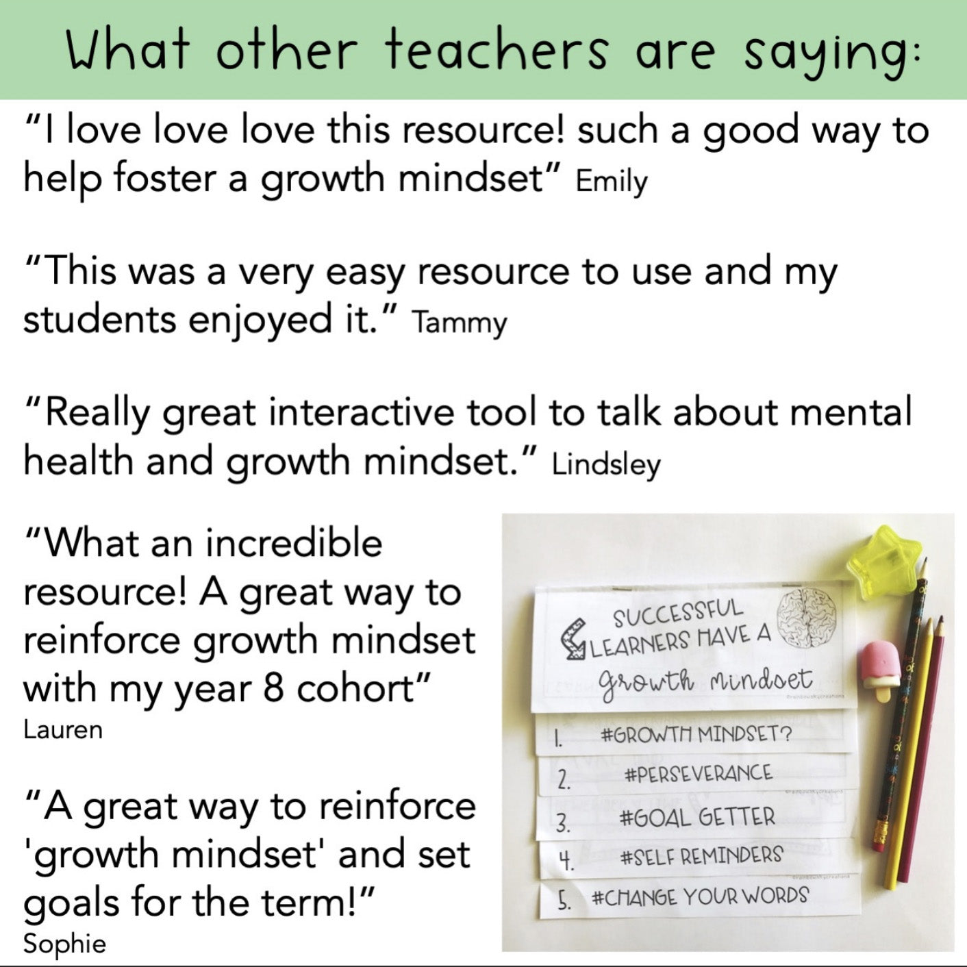 Growth Mindset Flipbook | Upper Elementary