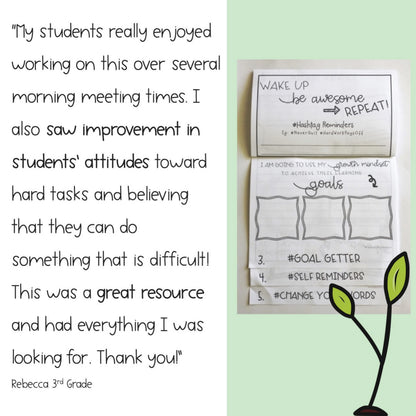 Growth Mindset Flipbook | Upper Elementary